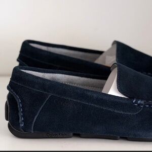 CK Calvin Klein Navy Dark Blue Menton Suede Loafers Mocassins Shoes Mens 10 EU43